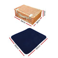 Alfresco 4 Person Picnic Basket Cooler Bag Insulated Blanket