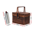 Alfresco 4 Person Picnic Basket Insulated Folding Outdoor Liquor Bag