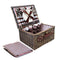 Alfresco 4 Person Picnic Basket Insulated Cooler Blanket Set