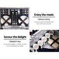 Alfresco 6 Person Picnic Basket Set Cooler Insulated Blanket Navy