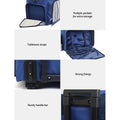 Alfresco 6 Person Picnic Basket Trolley Insulated Bag Wheels