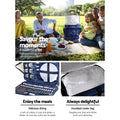 Alfresco 6 Person Picnic Basket Trolley Insulated Bag Wheels