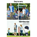 Alfresco 6 Person Picnic Basket Trolley Insulated Bag Wheels