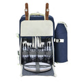 Alfresco 4 Person Picnic Basket Backpack Insulated Blue
