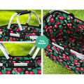 Alfresco Folding Picnic Basket Insulated Food Storage Hamper
