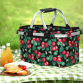 Alfresco Folding Picnic Basket Insulated Food Storage Hamper