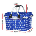 Alfresco Picnic Basket Insulated Hamper Folding Food Storage Bag