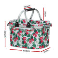 Alfresco Picnic Basket Insulated Folding Hamper Food Storage Bag