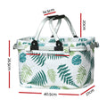 Alfresco Picnic Basket Folding Insulated Food Storage Hamper