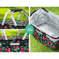 Alfresco Picnic Basket Folding Insulated Food Hamper Storage Bag