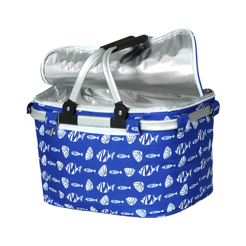 Alfresco Insulated Picnic Basket Folding Hamper Food Storage Bag