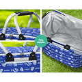 Alfresco Insulated Picnic Basket Folding Hamper Food Storage Bag