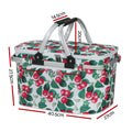 Alfresco Picnic Basket Folding Insulated Food Storage Hamper Bag