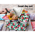 Alfresco Picnic Basket Folding Insulated Food Storage Hamper Bag