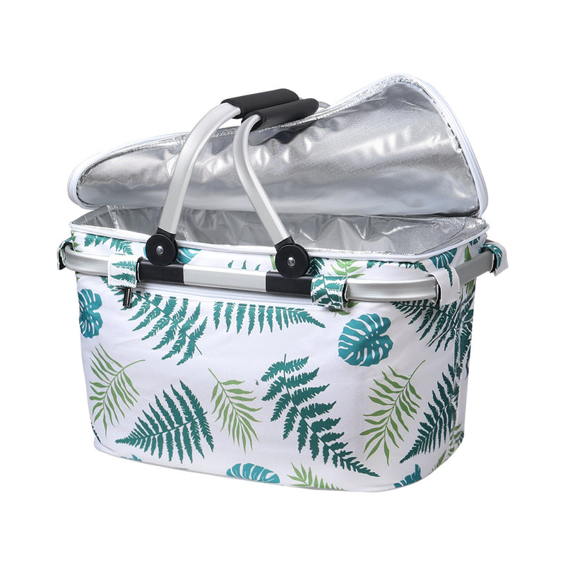 Alfresco Picnic Basket Folding Insulated Hamper Food Storage Bag