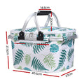 Alfresco Picnic Basket Folding Insulated Hamper Food Storage Bag