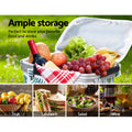 Alfresco Picnic Basket Folding Insulated Hamper Food Storage Bag