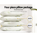 Giselle Bamboo Pillow 4 Pack Hotel Quality Standard