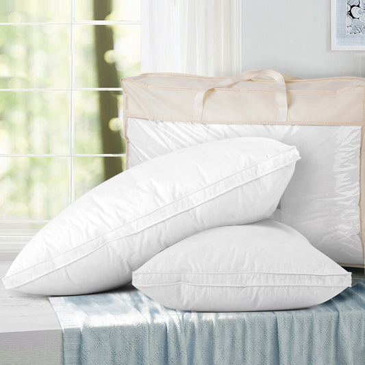 Giselle Duck Feather Down Pillow Twin Pack 2 Luxury Bedding