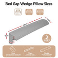 Giselle Double Bed Wedge Pillow For Headboard, Close Gap And Stop Pillows Sliding, Perfect For Dorm Or Tatami Reading, 25D Foam Mattress Gap Filler With 2 Side Pockets, Washable 110gsm Cover