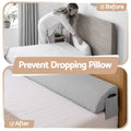 Giselle Queen Bed Wedge Pillow For Headboard, Close Gap And Stop Pillows Sliding, Perfect For Dorm Or Tatami Reading, 25D Foam Mattress Gap Filler With 2 Side Pockets, Washable 110gsm Cover