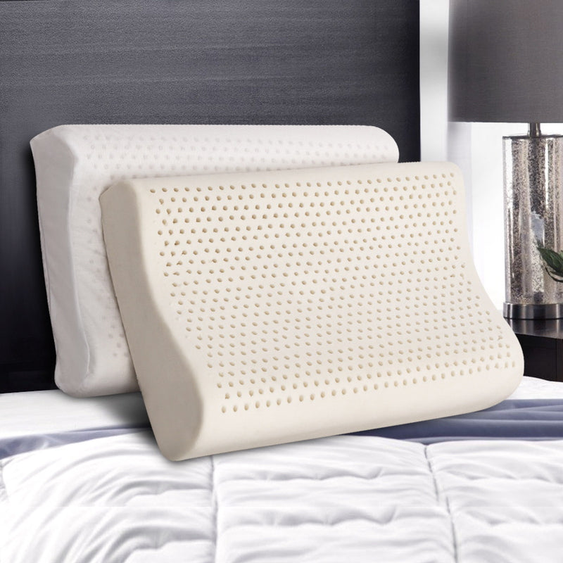 Giselle Natural Latex Pillow 2-Zone Twin Pack