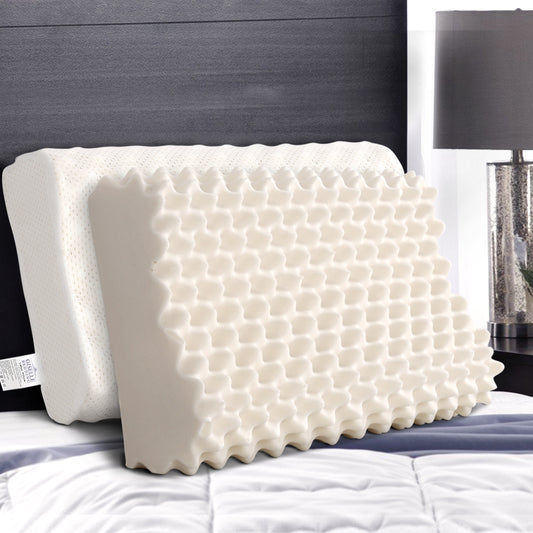 Giselle Natural Latex Pillow Twin Pack QUEEN Size