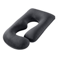 Giselle Bedding Pregnancy Pillow G-Shaped Full Body Pillow for Back and Belly Support Maternity Pillow with Removable Cover, Dark Grey 135x70 cm