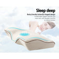 Giselle Memory Foam Cervical Pillow Butterfly Neck Support White