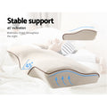 Giselle Memory Foam Cervical Pillow Butterfly Neck Support White