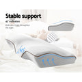Giselle Memory Foam Cervical Neck Pillow Butterfly Grey Support