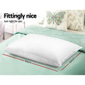 Giselle Bed Pillows 4 Pack 50x90cm Hotel Quality White