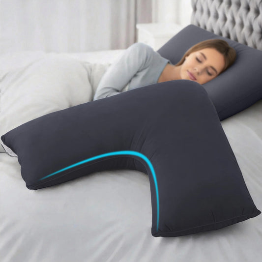 Giselle V Shape Body Pillow Nursing Pregnancy Cushion Grey