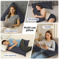 Giselle V Shape Body Pillow Nursing Pregnancy Cushion Grey