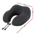 Giselle Travel Neck Pillow U-Shape Memory Foam Plane Car Cushion