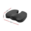 Giselle Memory Foam Seat Cushion Black Back Pain Relief Chair Pad