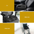 Giselle Memory Foam Seat Cushion Black Back Pain Relief Chair Pad