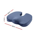 Giselle Memory Foam Seat Cushion Blue Chair Pad Back Pain Relief