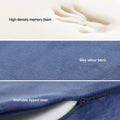 Giselle Memory Foam Seat Cushion Blue Chair Pad Back Pain Relief
