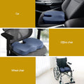 Giselle Memory Foam Seat Cushion Blue Chair Pad Back Pain Relief
