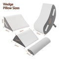 Giselle 4PCS Orthopedic Bed Wedge Pillow Set Anti-Slip Velcro System For Sleeping, 30D Gel Memory Foam Support Cushions For Acid Reflux And Leg Elevation