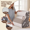 Giselle 4PCS Orthopedic Bed Wedge Pillow Set Anti-Slip Velcro System For Sleeping, 30D Gel Memory Foam Support Cushions For Acid Reflux And Leg Elevation