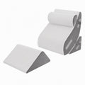 Giselle 4PCS Orthopedic Bed Wedge Pillow Set Anti-Slip Velcro System For Sleeping, 30D Gel Memory Foam Support Cushions For Acid Reflux And Leg Elevation