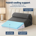 Giselle Adjustable Wedge Pillow Grey Memory Foam