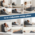Giselle Adjustable Wedge Pillow Grey Memory Foam