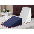 Giselle Bedge Pillow White Blue Memory Foam Support