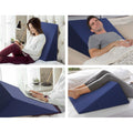 Giselle Bedge Pillow Blue Memory Foam Support