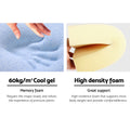Giselle Wedge Pillow Blue Twin Pack Memory Foam Support