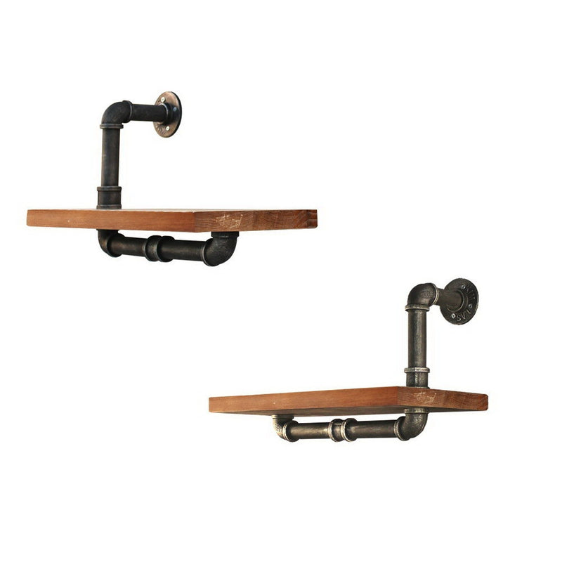 Artiss Floating Pipe Shelf Set 2 Industrial DIY Wall Mount IVOR