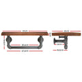 Artiss Floating Pipe Shelf DIY Industrial Black Metal Wood